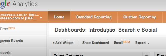 Google Analytics Dashboards: Introdução, Search e Social